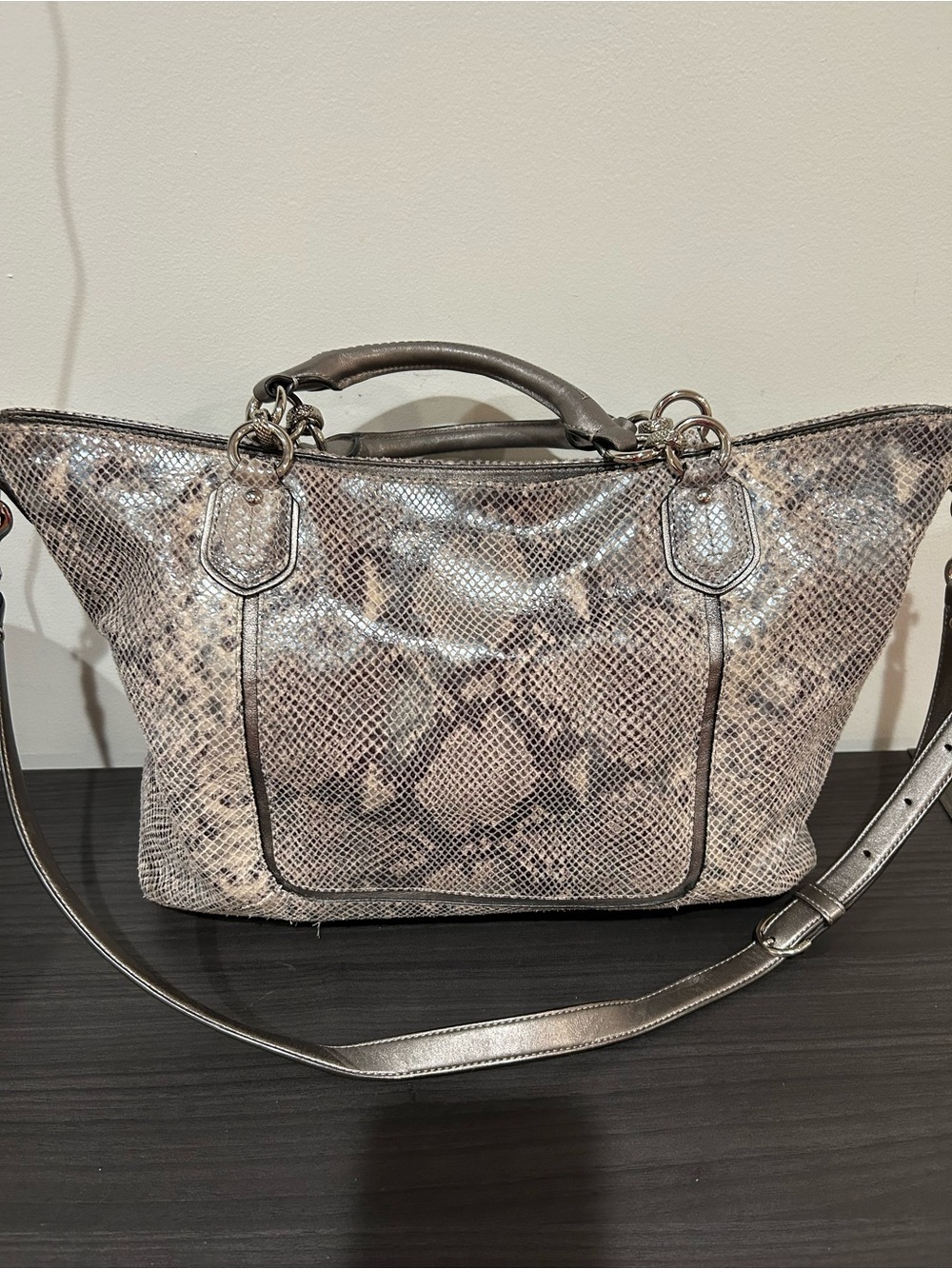 Coach Campbell Exotic Python Leather Izzy Fashion Satchel EUC - Picture 5 of 16
